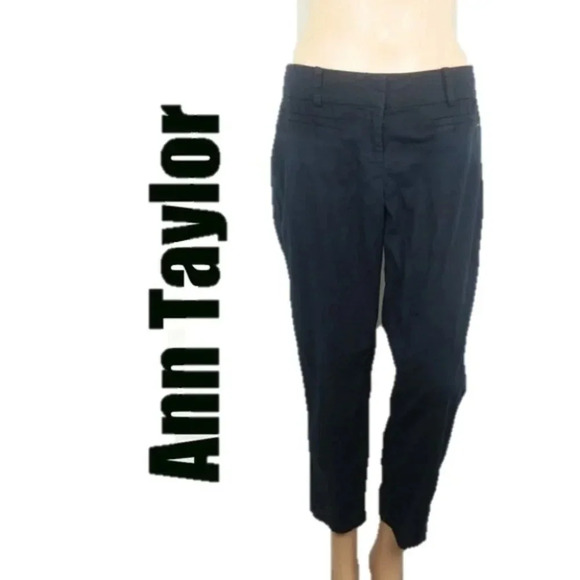 Ann Taylor Cambridge Crop Navy Blue Pants Trouser - Picture 1 of 6
